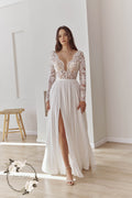 Anya Gown, Boho Long Sleeve Vintage Lace Wedding Dress, Made to Measure | Lace & Love by Shany Sasson