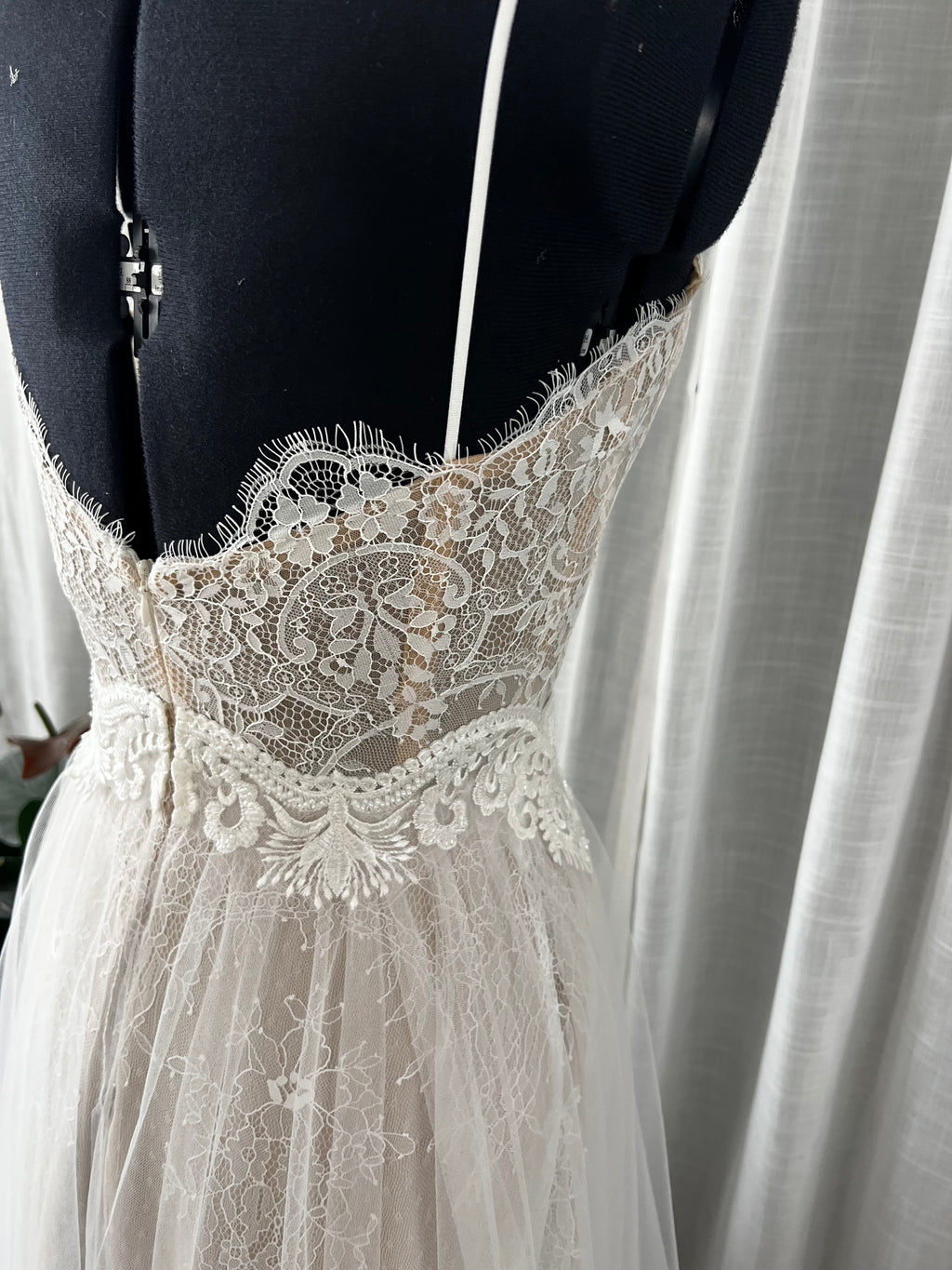 Aurora Gown, sweetheart lace and tulle boho wedding dress by Lace & Love - view 6