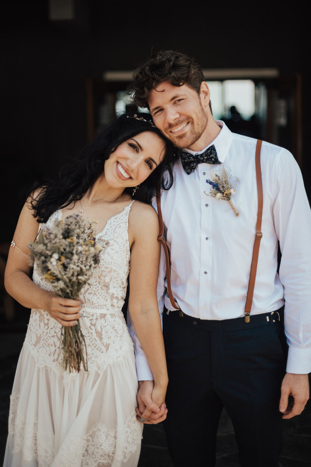 Chiffon and lace beach wedding dress by Lace & Love - view 3