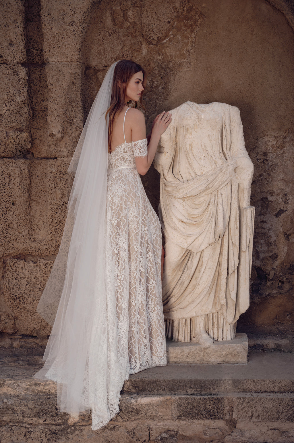 Floor Length Soft Tulle Wedding Veil, Handmade in Israel | Lace & Love by Shany Sasson