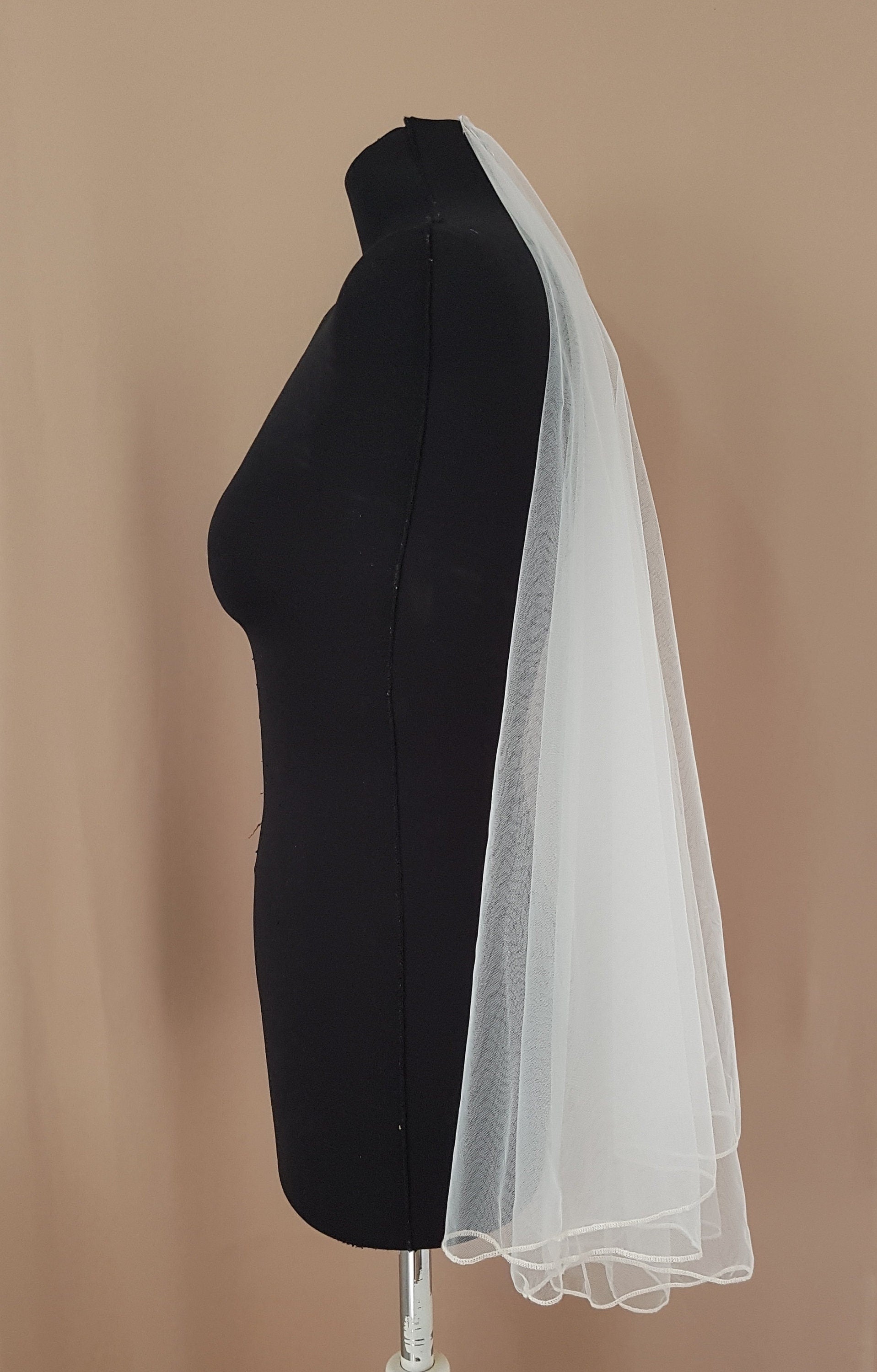 Short Soft Tulle Wedding Veil by Lace & Love (view 2)