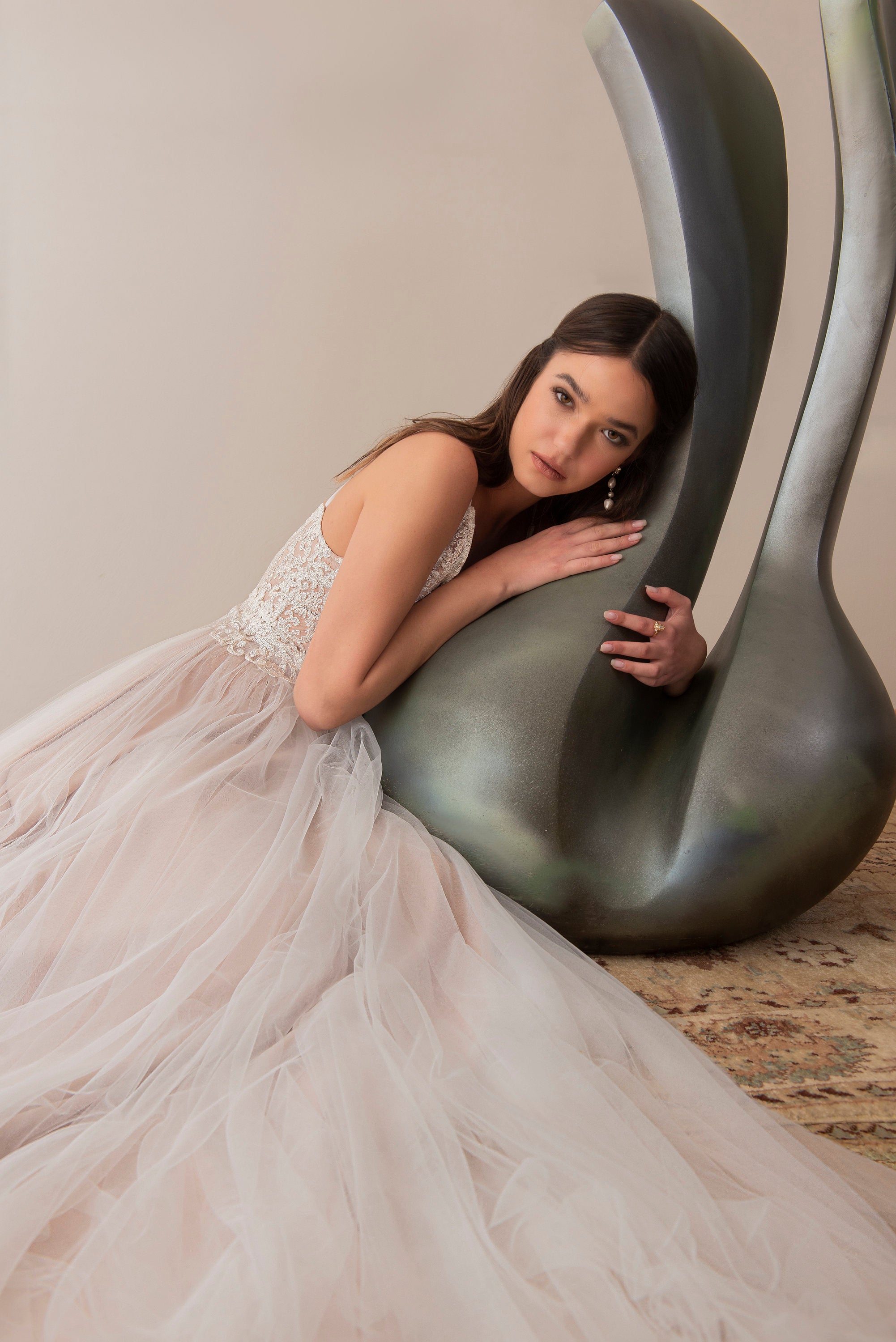 Sage Gown — lace & tulle boho wedding dress, made to measure by Lace & Love (view 6)