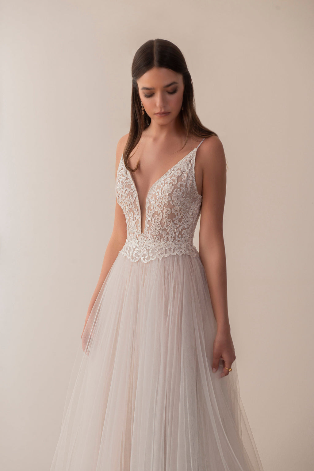 Sage Gown — lace & tulle boho wedding dress, made to measure by Lace & Love (view 5)