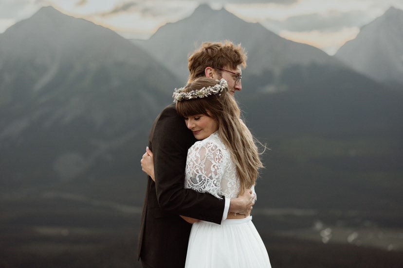Cora Gown — lace & chiffon boho wedding dress, made to measure by Lace & Love (view 3)