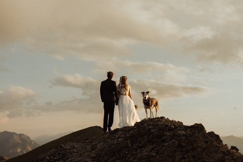 Cora Gown — lace & chiffon boho wedding dress, made to measure by Lace & Love (view 6)