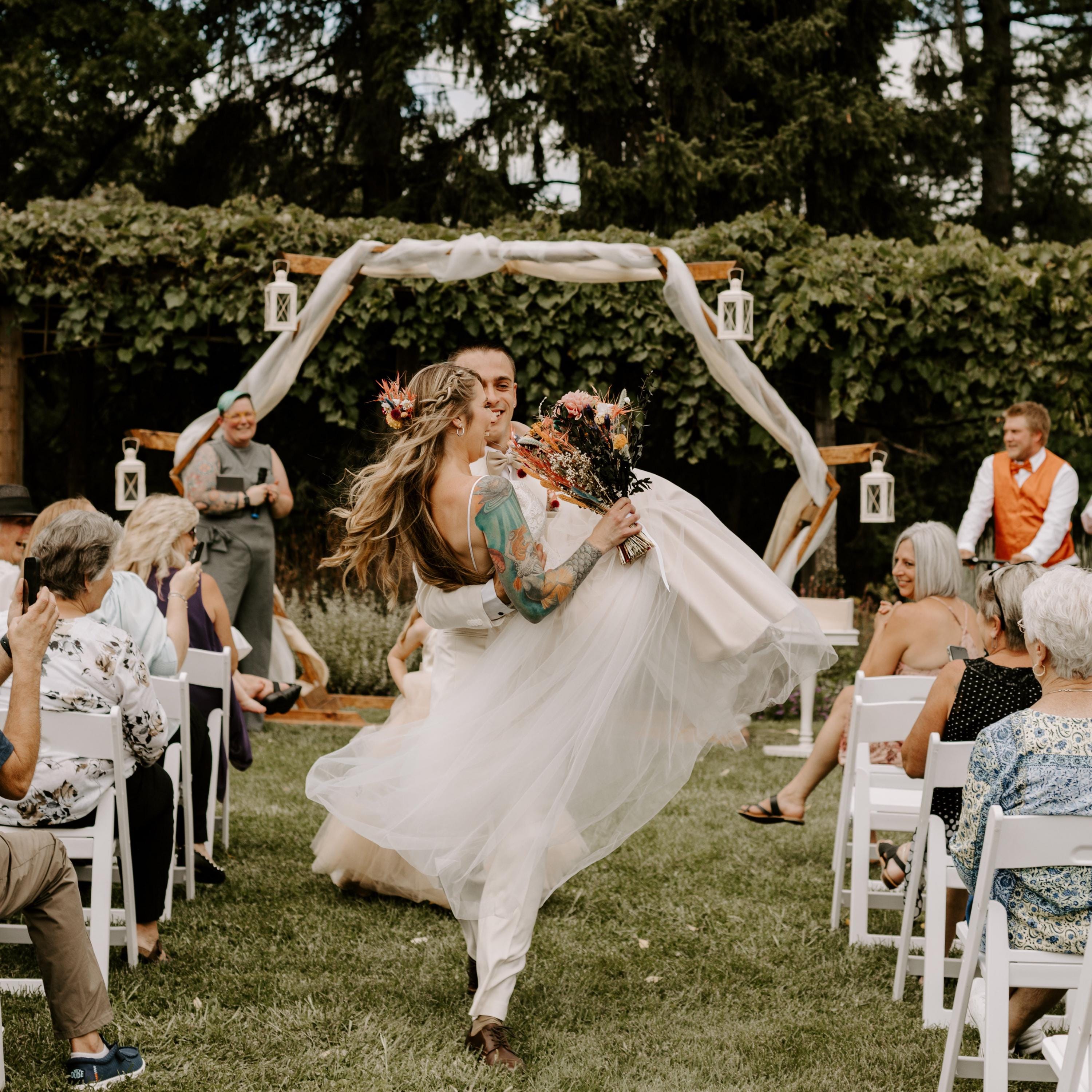 Thea Gown — lace & tulle boho wedding dress, made to measure by Lace & Love (view 5)