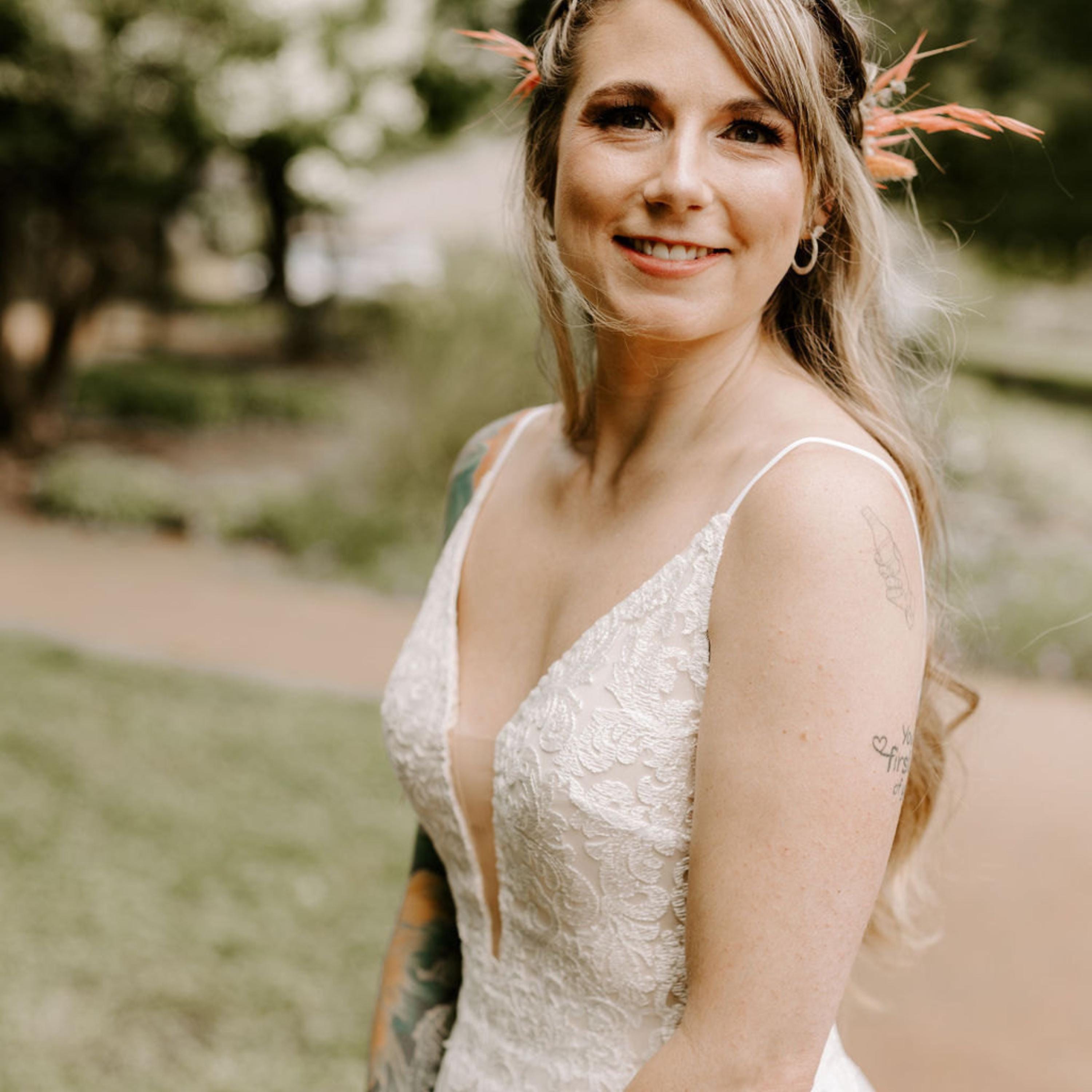 Thea Gown — lace & tulle boho wedding dress, made to measure by Lace & Love (view 7)