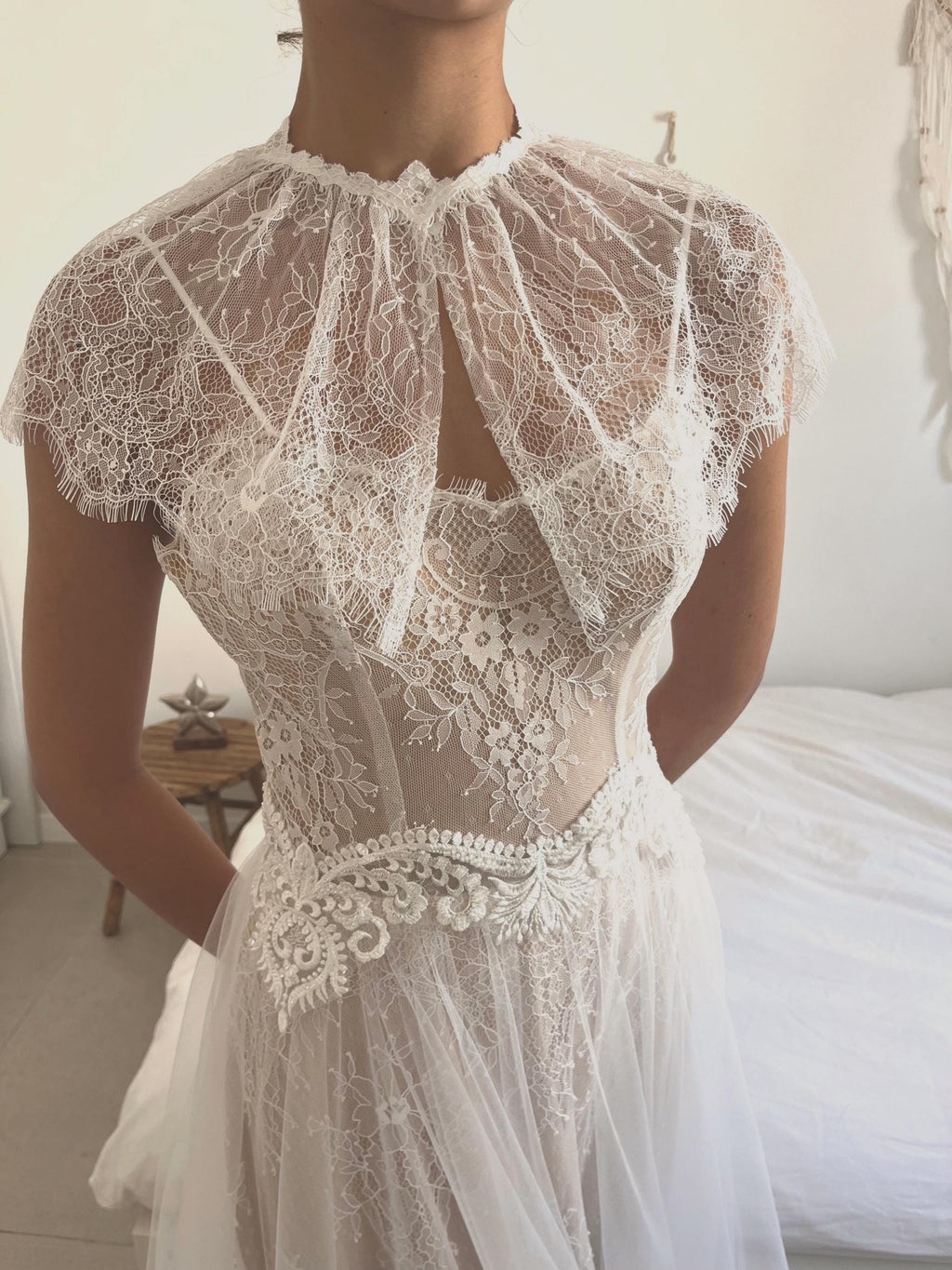 Delicate Lace Bridal Shoulder Cover by Lace & Love (view 5)