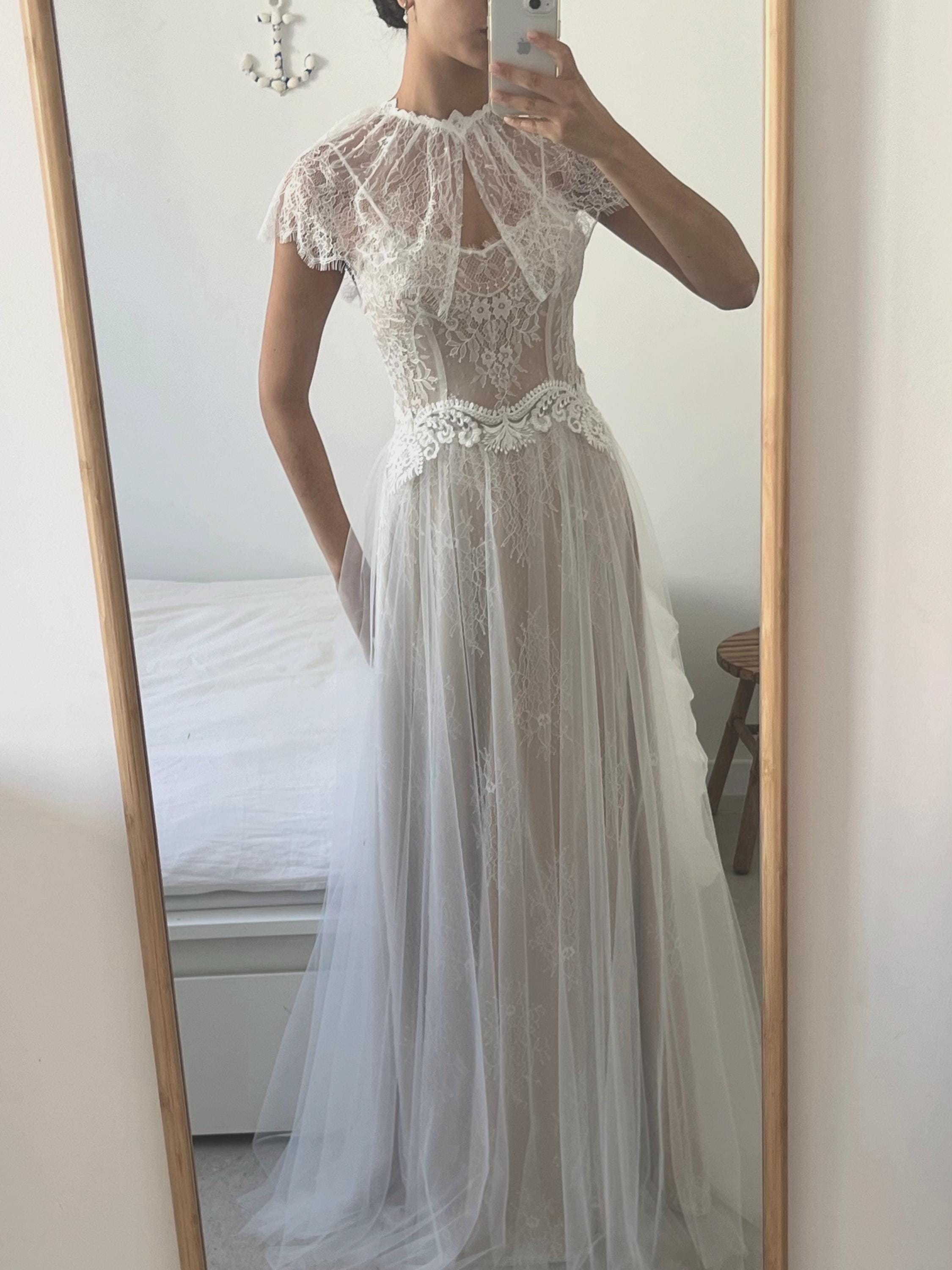 Delicate Lace Bridal Shoulder Cover by Lace & Love (view 6)