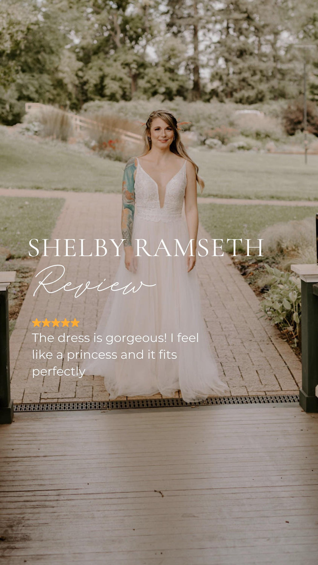 Sage Gown — lace & tulle boho wedding dress, made to measure by Lace & Love (view 7)