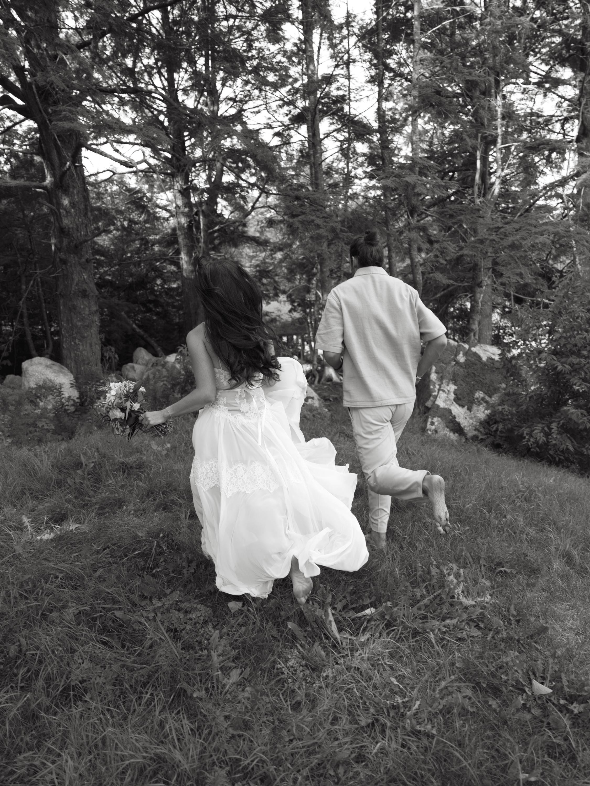 Elise Gown — chiffon & lace beach wedding dress, made to measure by Lace & Love (view 5)