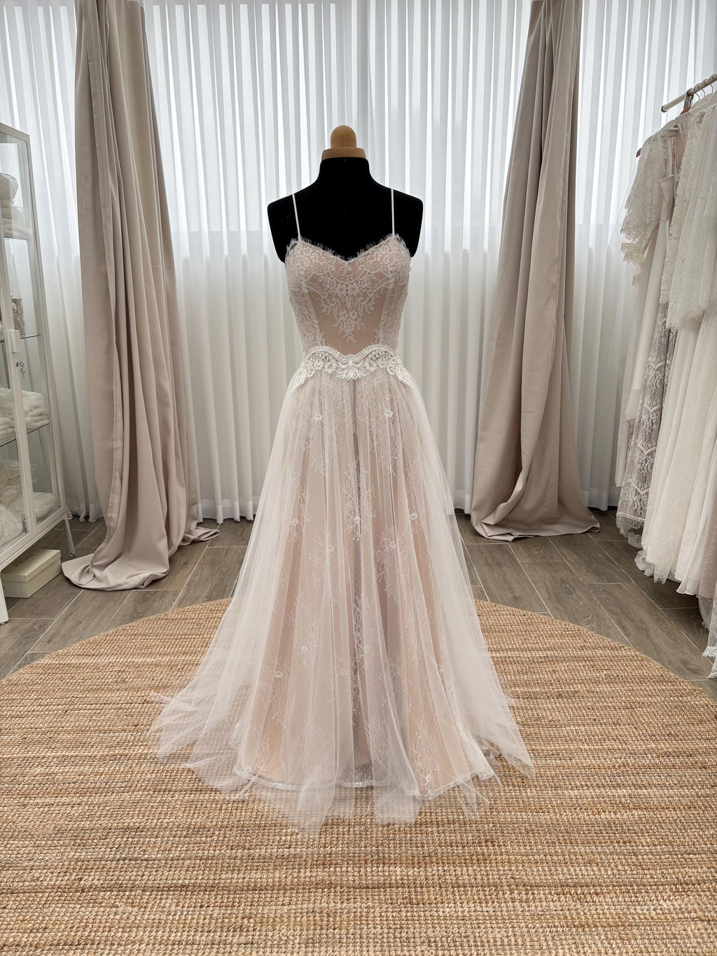 Nora Gown — sweetheart lace & tulle boho wedding dress, made to measure by Lace & Love (view 5)