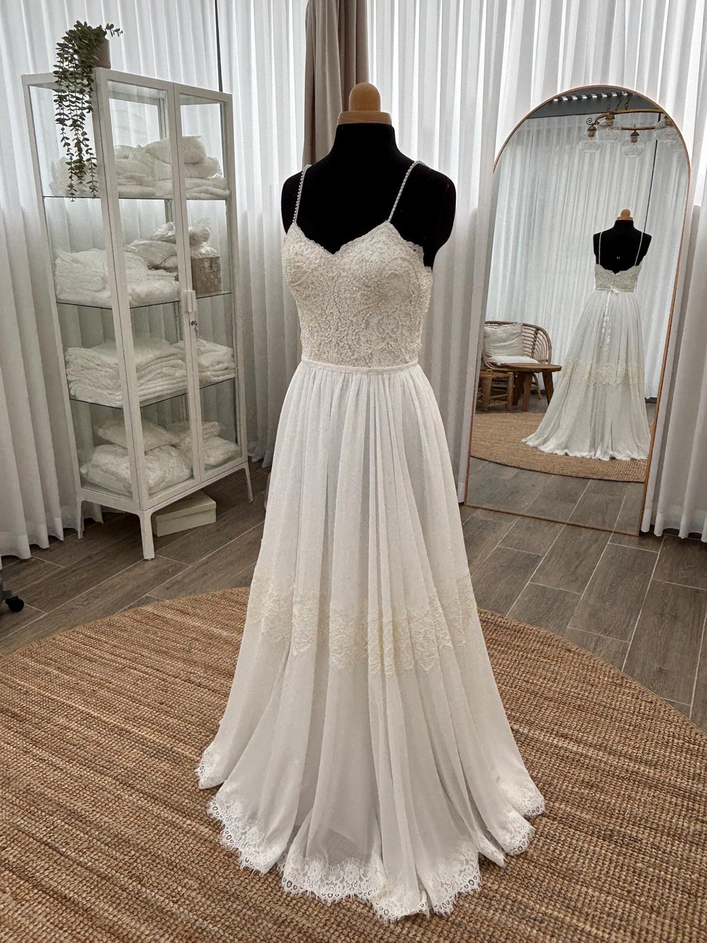 Stella Gown — lace & chiffon boho wedding dress, made to measure by Lace & Love (view 5)