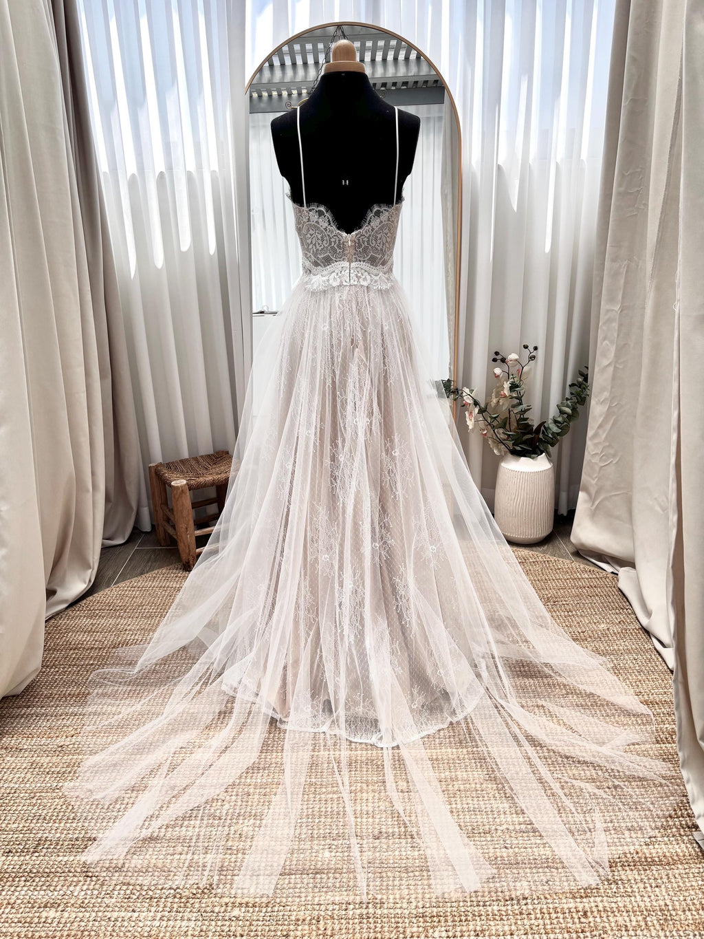 Vera Gown — sweetheart lace & tulle boho wedding dress, made to measure by Lace & Love (view 5)