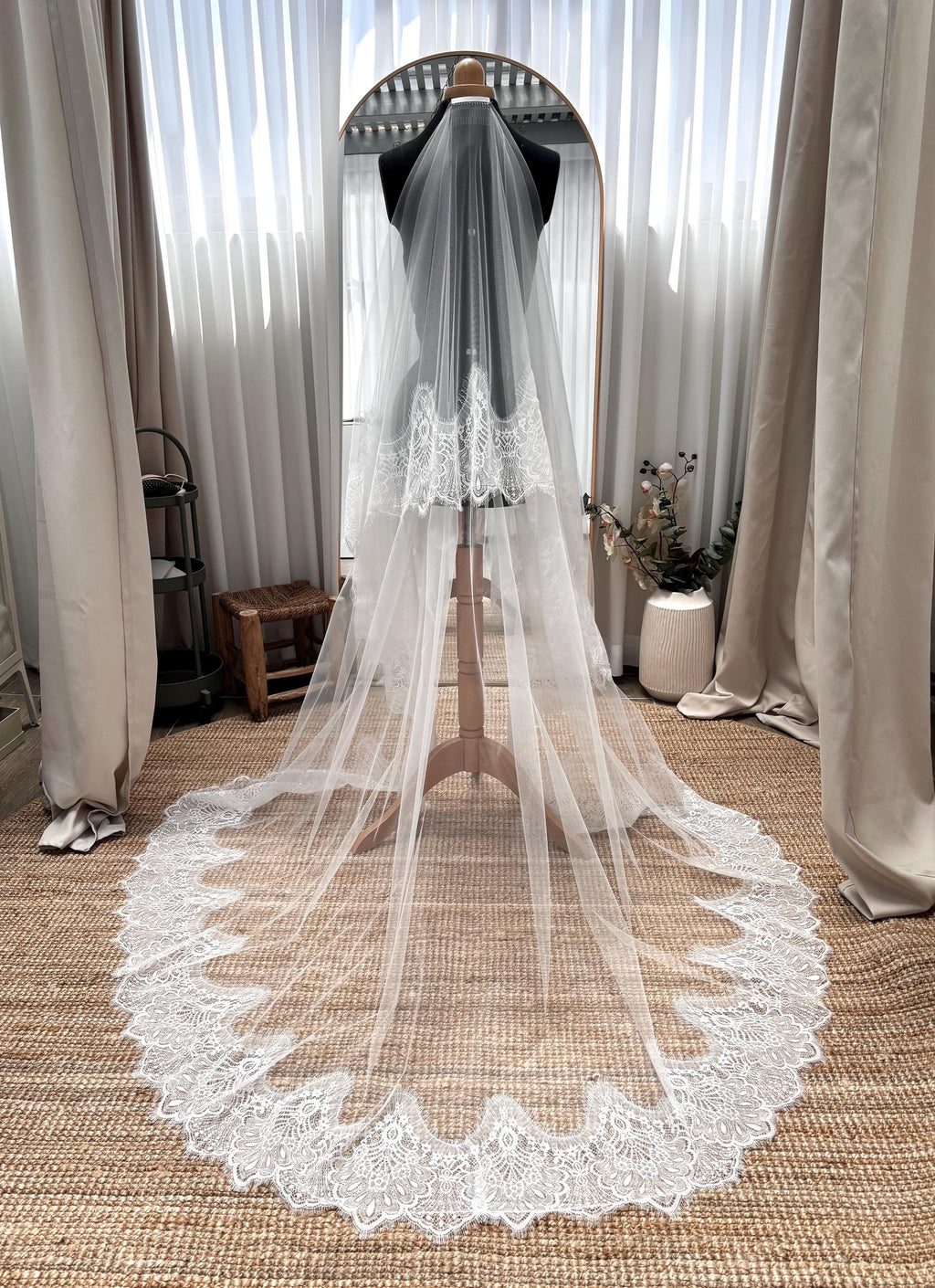 Cathedral Lace Wedding Veil by Lace & Love (view 1)