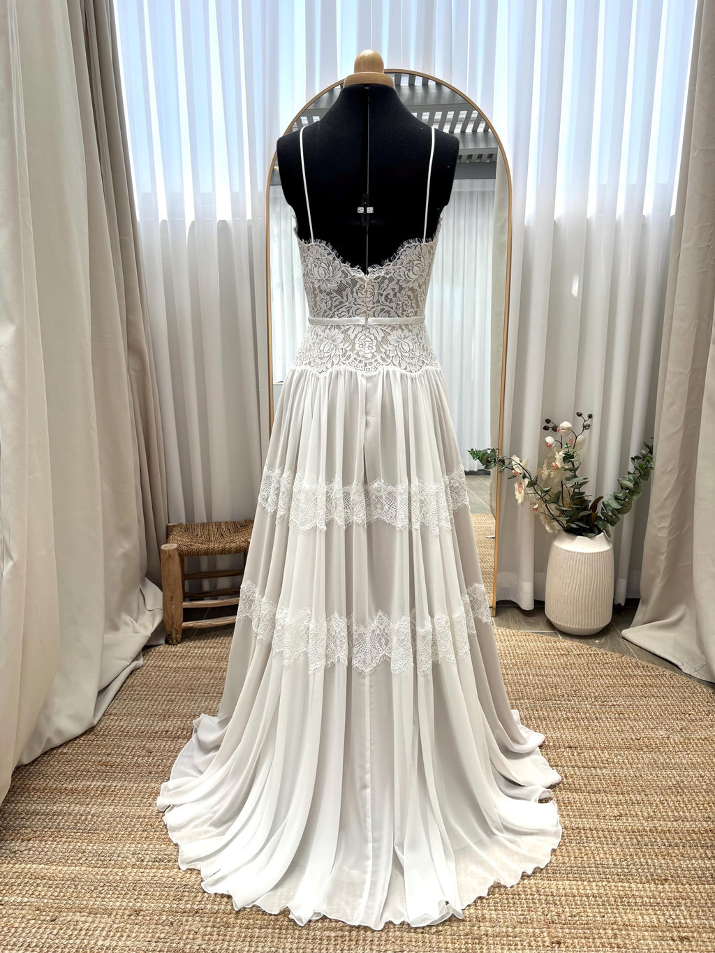 Luna Gown — sweetheart lace & tulle boho wedding dress, made to measure by Lace & Love (view 4)