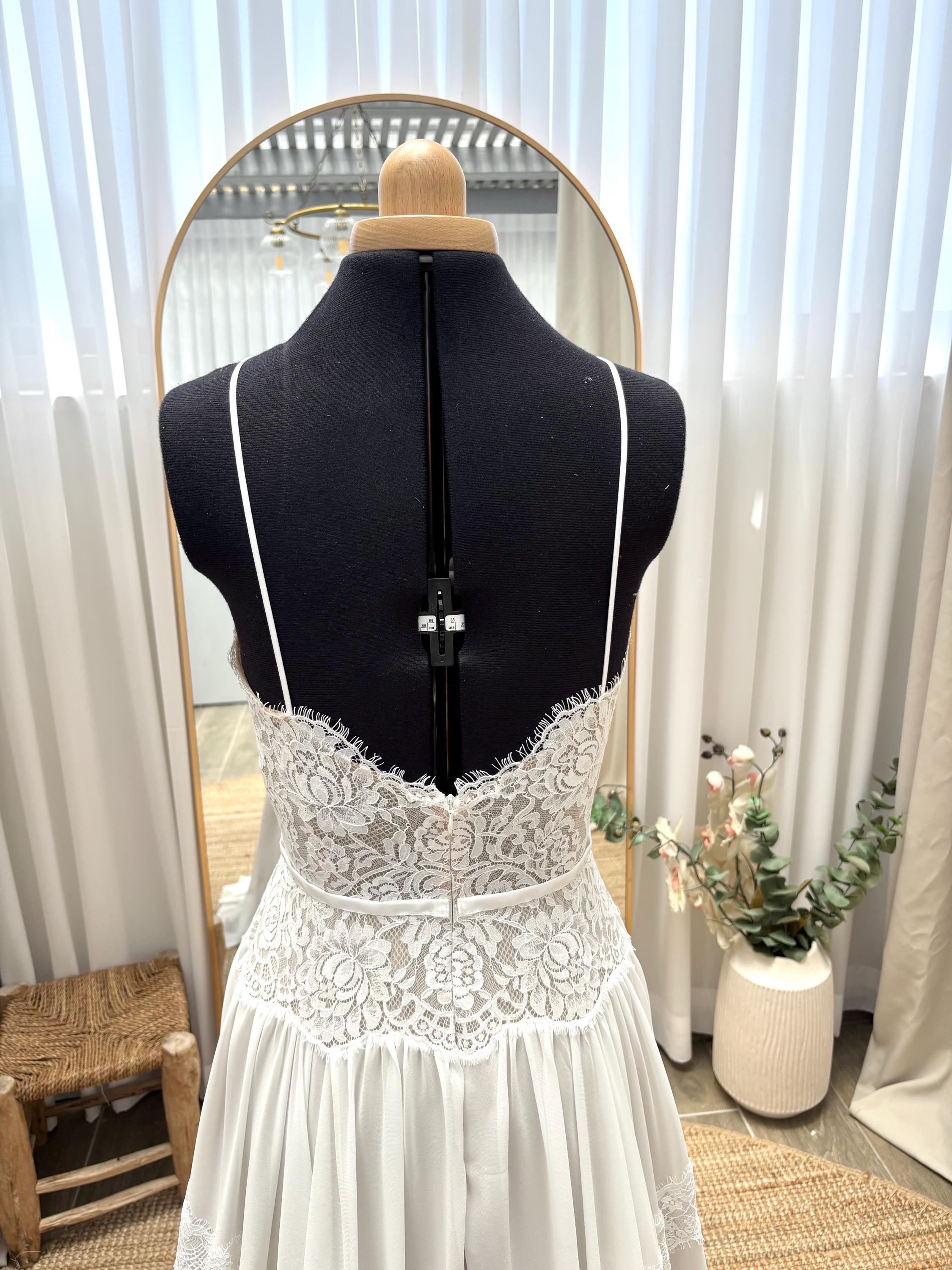 Luna Gown — sweetheart lace & tulle boho wedding dress, made to measure by Lace & Love (view 6)