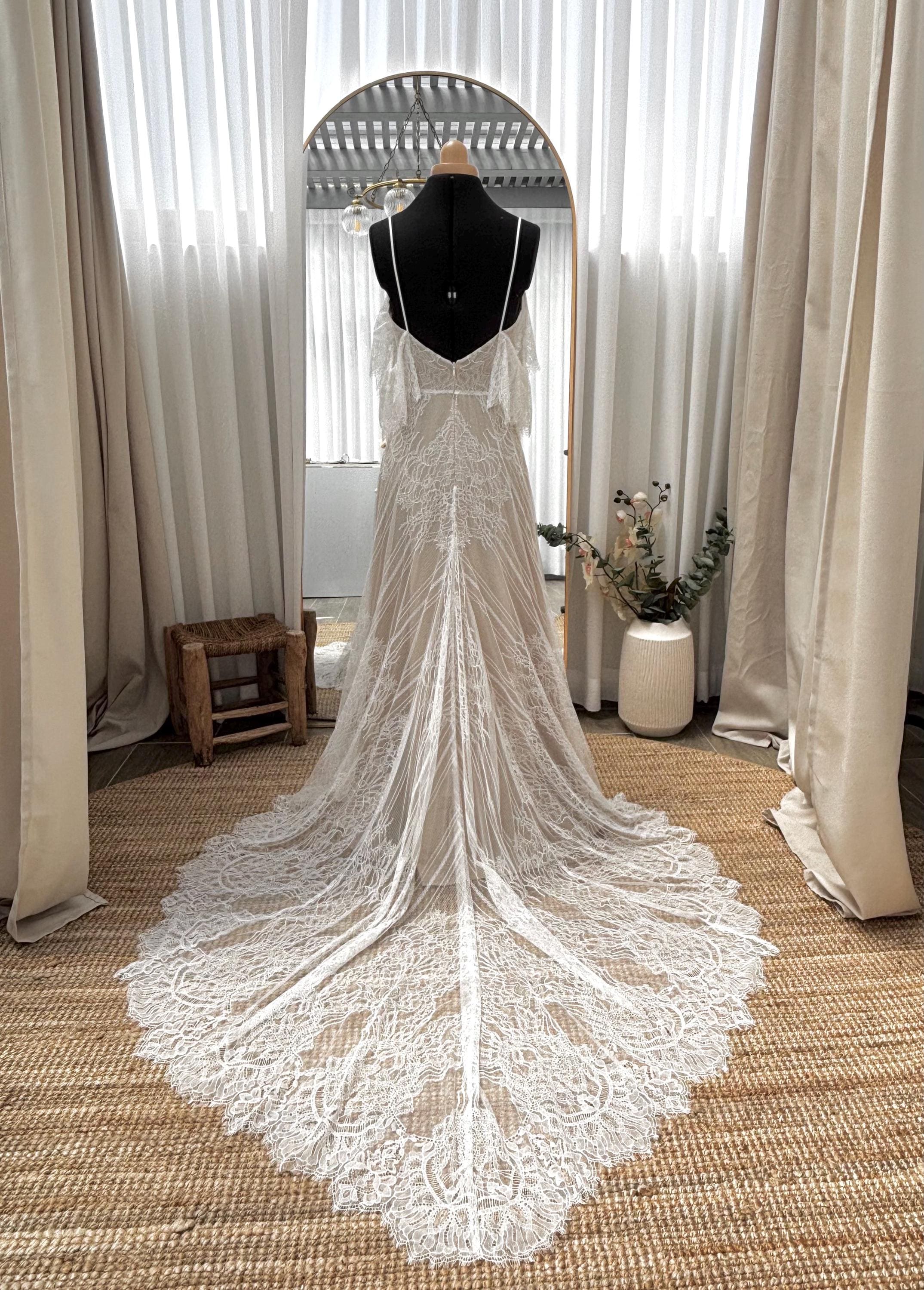 Ivy Gown — vintage lace boho wedding dress, made to measure by Lace & Love (view 1)