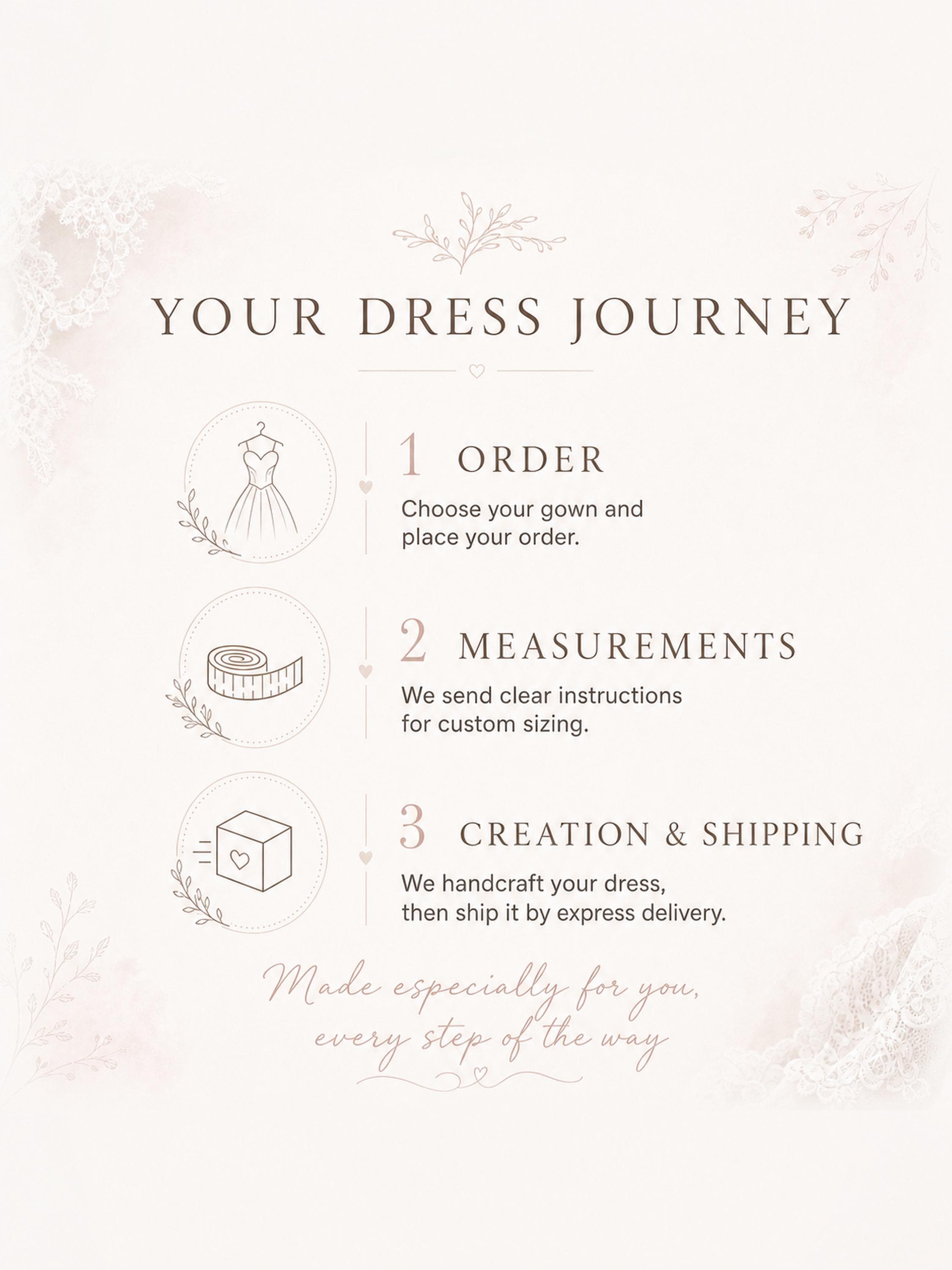 Rosalie Gown — short sleeve lace & chiffon boho wedding dress, made to measure by Lace & Love (view 7)