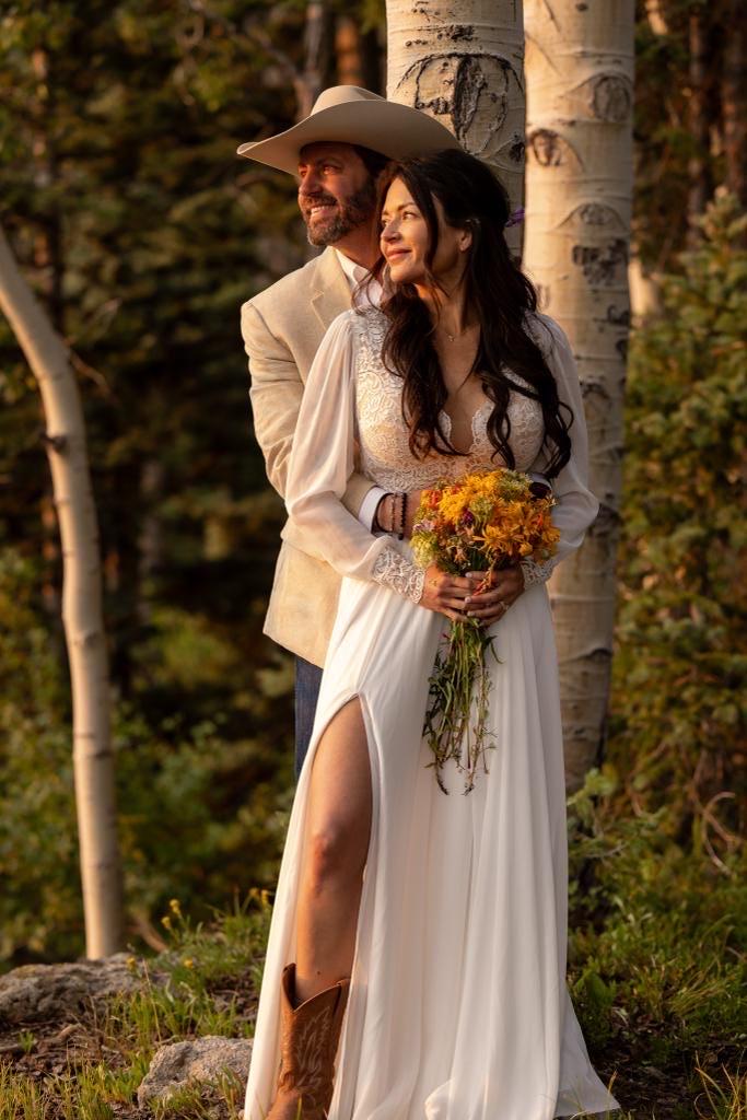 Opal Gown — long sleeve classic lace wedding dress, made to measure by Lace & Love (view 6)
