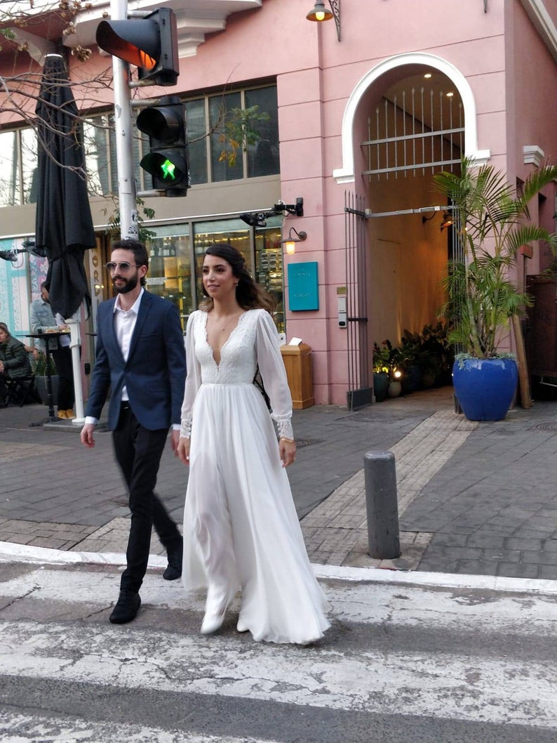 Long Sleeve French Lace Wedding Dress, Made to Measure in Israel | Lace & Love by Shany Sasson