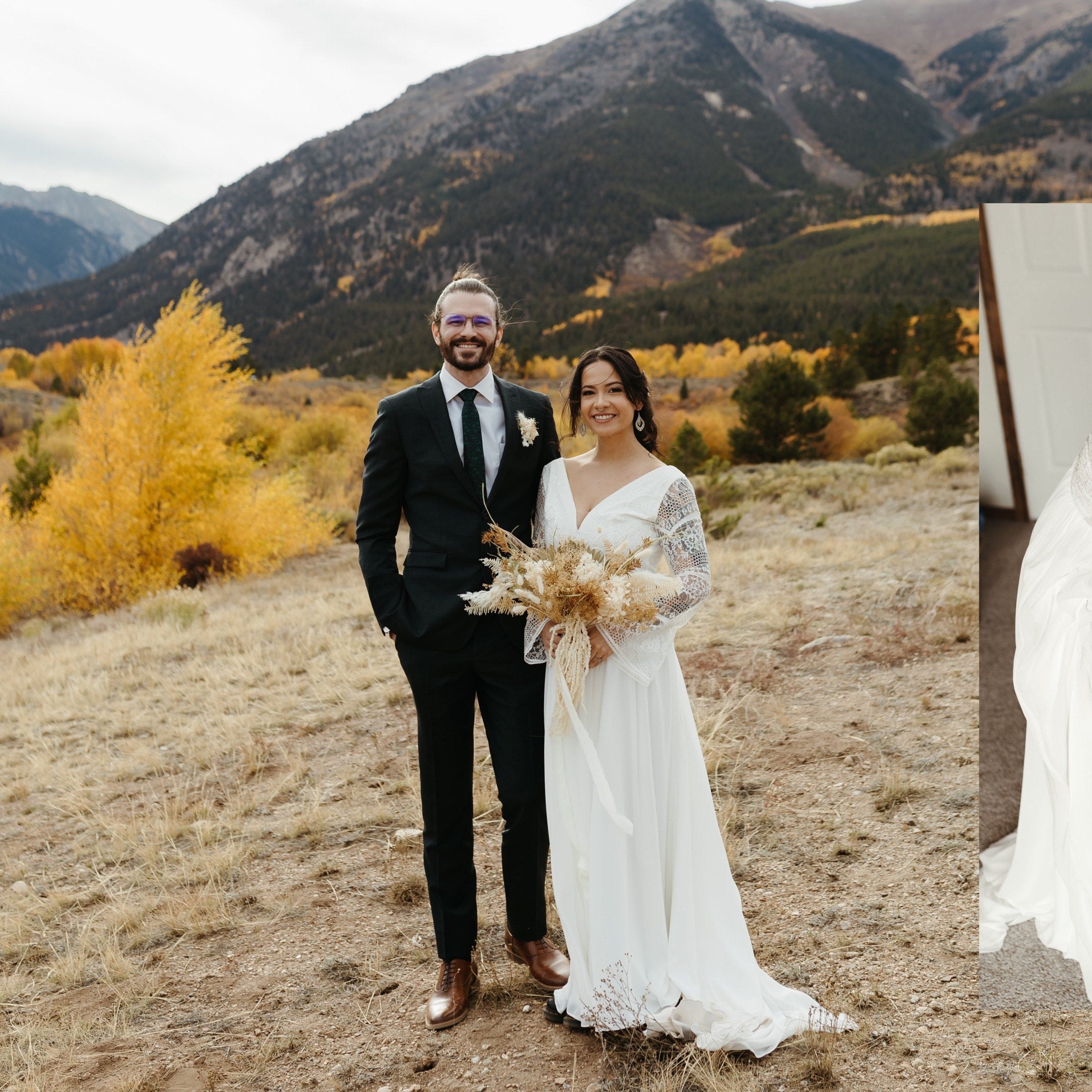 Long Sleeve Vintage French Lace Wedding Dress with Optional Train, Made to Measure | Lace & Love by Shany Sasson