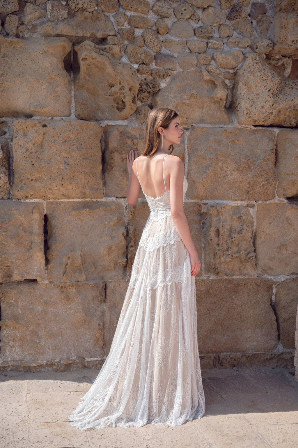 Lyra Gown, boho lace wedding dress by Lace & Love - view 6