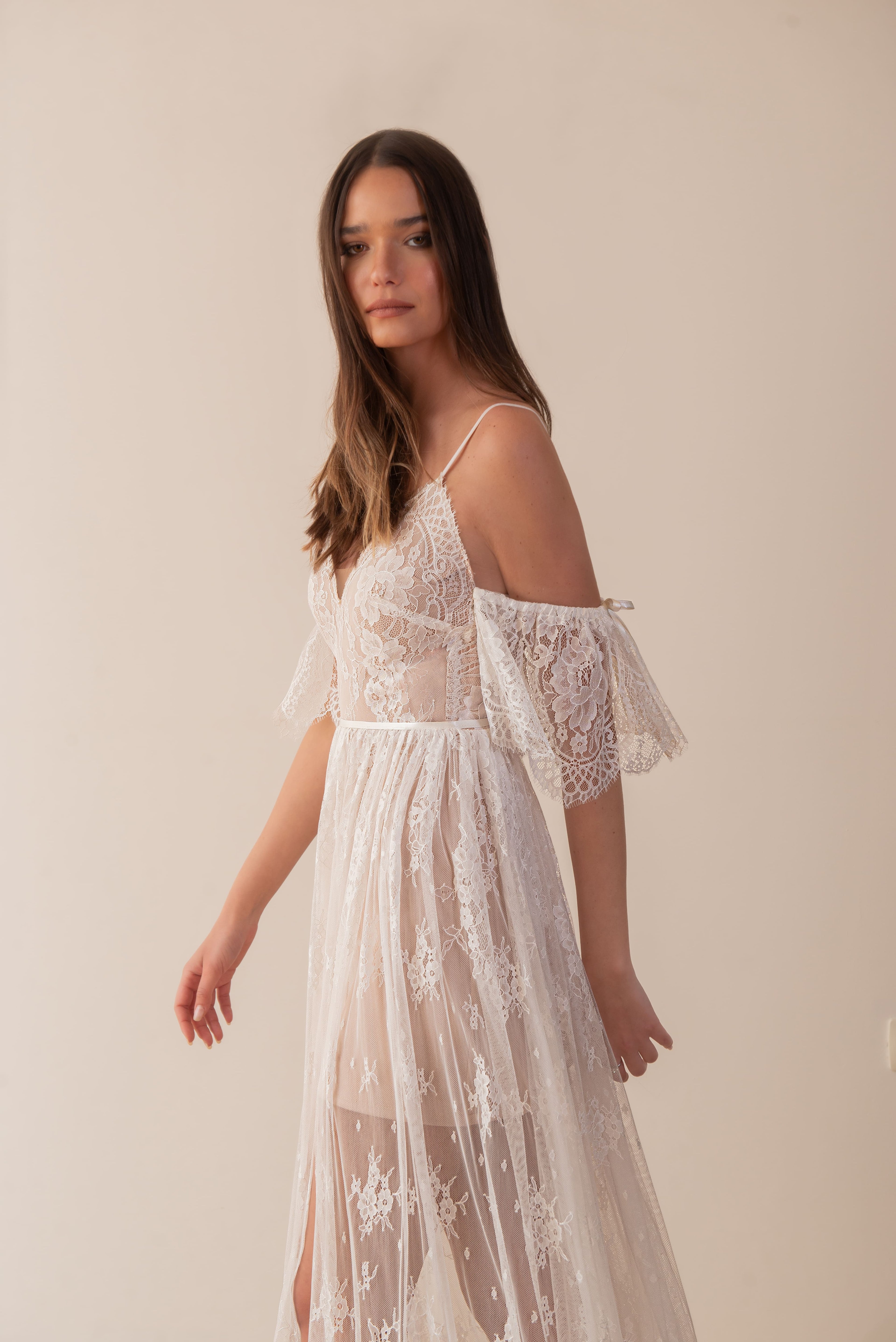 Open Back Boho Lace Wedding Dress, Made to Measure in Israel | Lace & Love by Shany Sasson