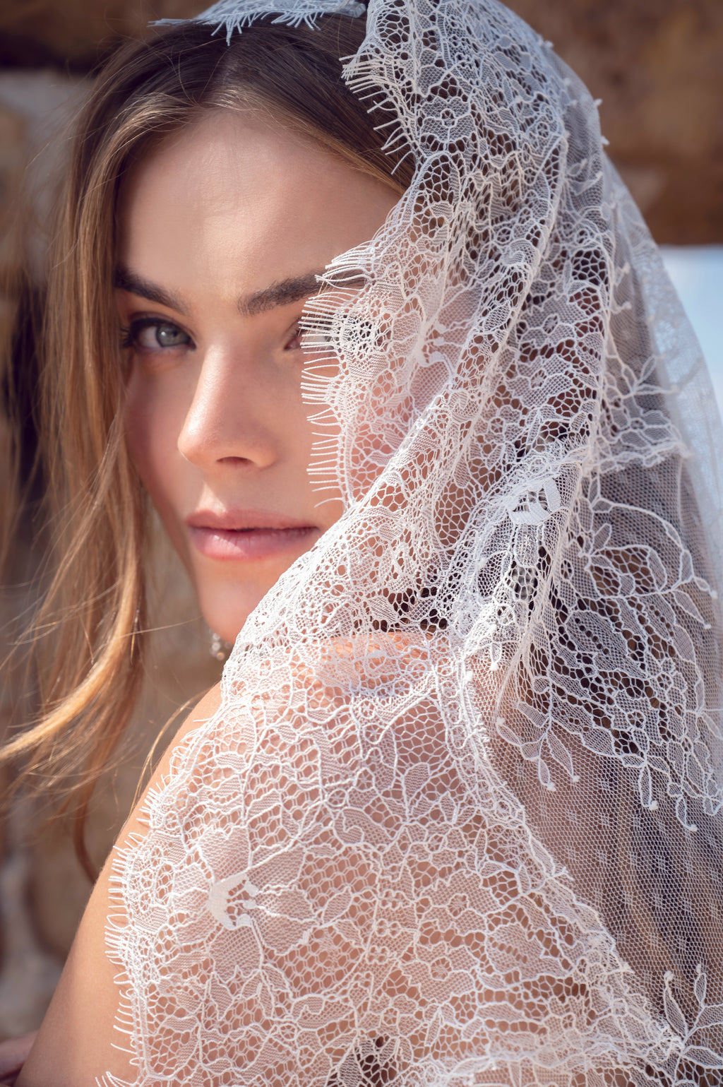 Romantic French Lace Wedding Veil, Handmade in Israel | Lace & Love by Shany Sasson