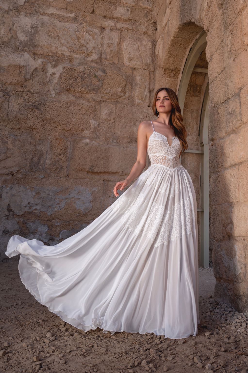 Selene Gown, Vintage Boho French Lace Wedding Dress, Made to Measure in Israel | Lace & Love by Shany Sasson
