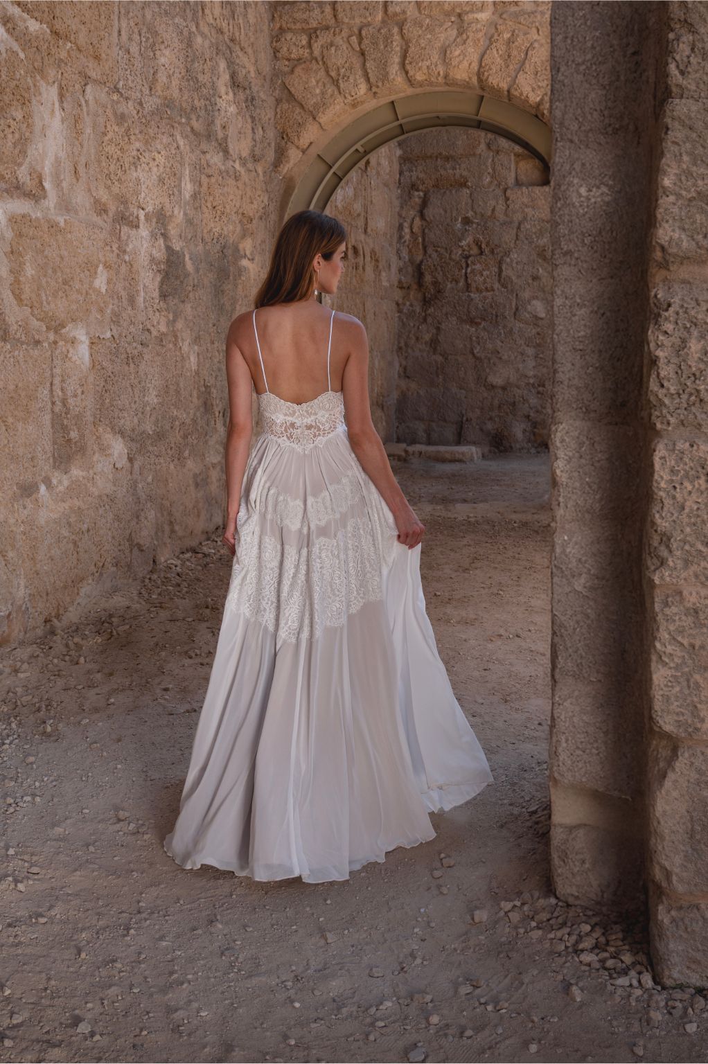 Selene Gown, vintage boho lace wedding dress by Lace & Love - view 8