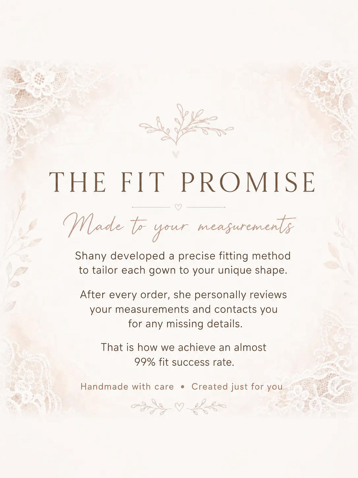 Lace & Love measurement review and fit guidance