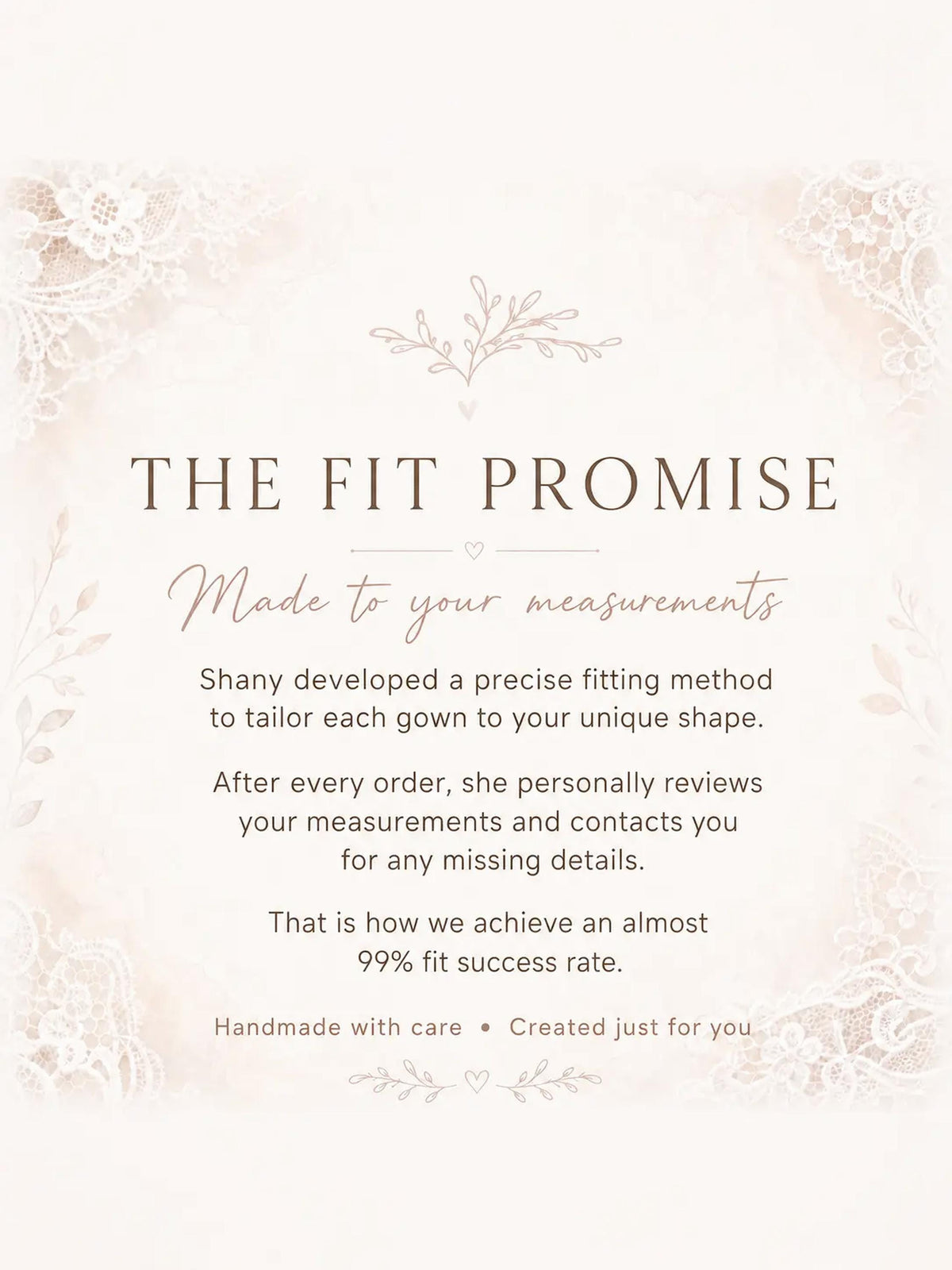 Lace & Love measurement review and fit guidance